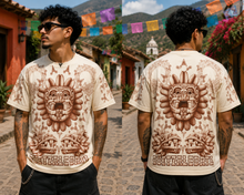 Load image into Gallery viewer, Quetzalcoatl Aztec Graphic Cream/Brown