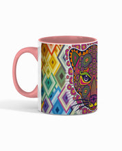Load image into Gallery viewer, Jaguar En Huichol Karani Art Mug
