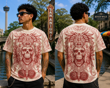 Load image into Gallery viewer, Aztec Skull Graphic T-Shirt – Vintage Cream
