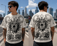 Load image into Gallery viewer, Quetzalcoatl Aztec Graphic Cream Black
