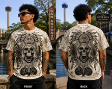 Load image into Gallery viewer, Aztec Skull Graphic T-Shirt – Vintage Cream
